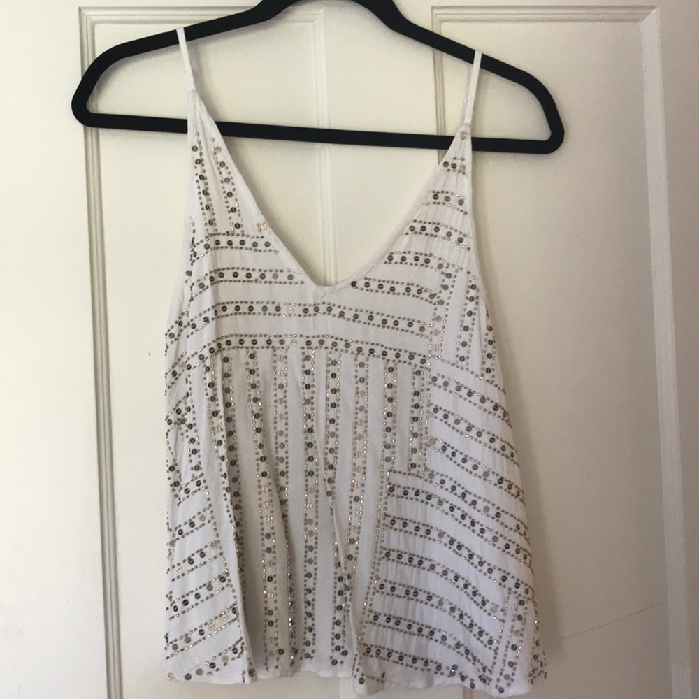 NWOT Free People embroidered tank top